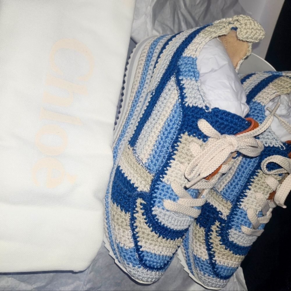 Chloé Multicolor Crochet Sneakers